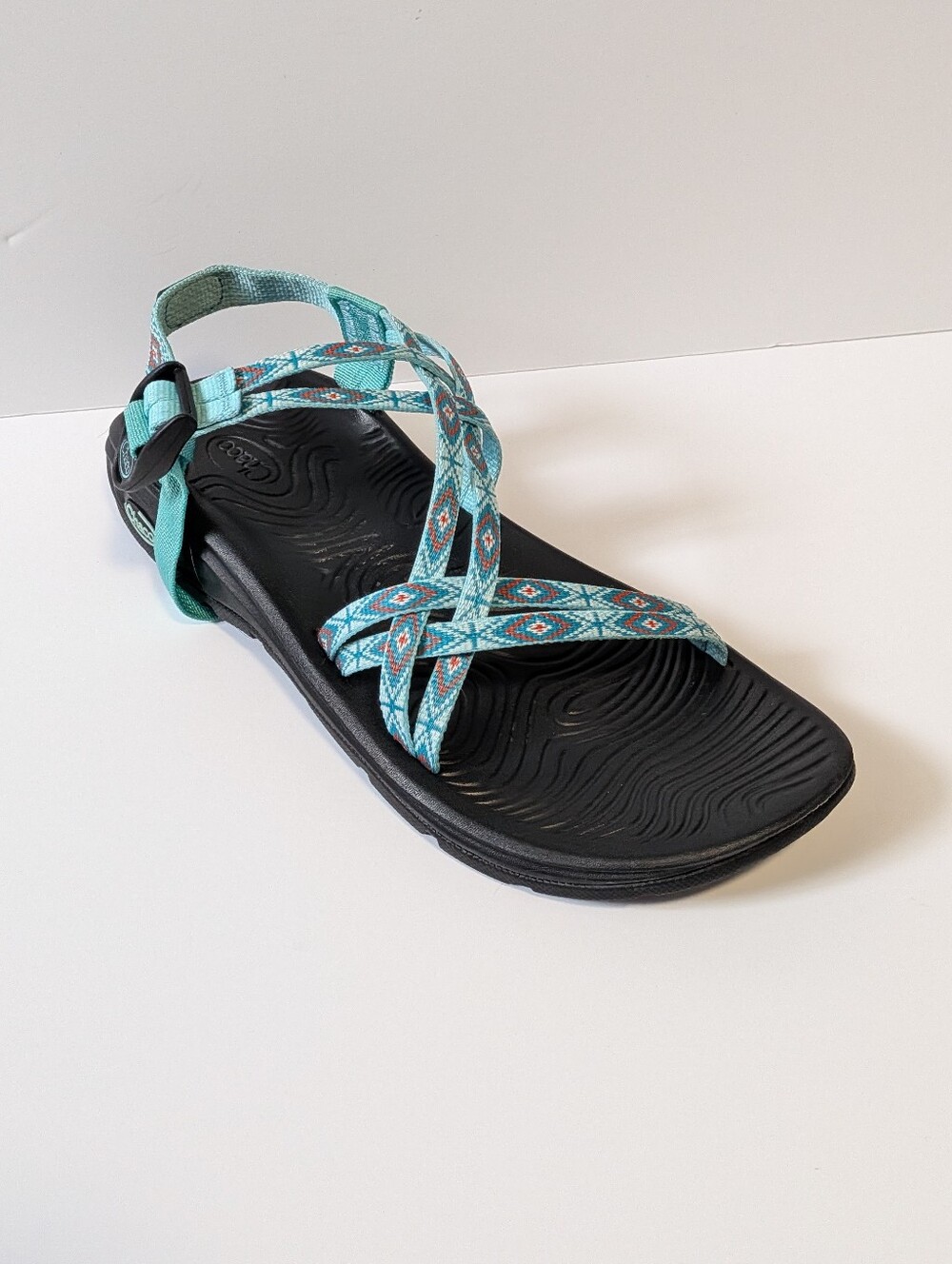 Chaco Women's ZX1 Ecotread Trek Sandals  Mint Leaf Girls Aqua Green Size 10